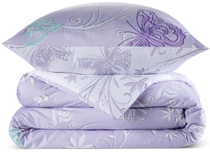 Lenjerie de pat din microfibră FLUTURI pat simplu