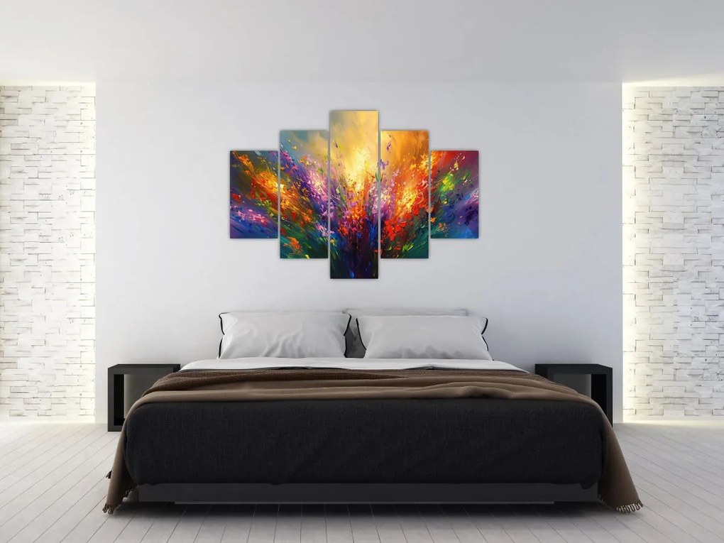 Tablou - Abstracție de flori (150x105 cm)