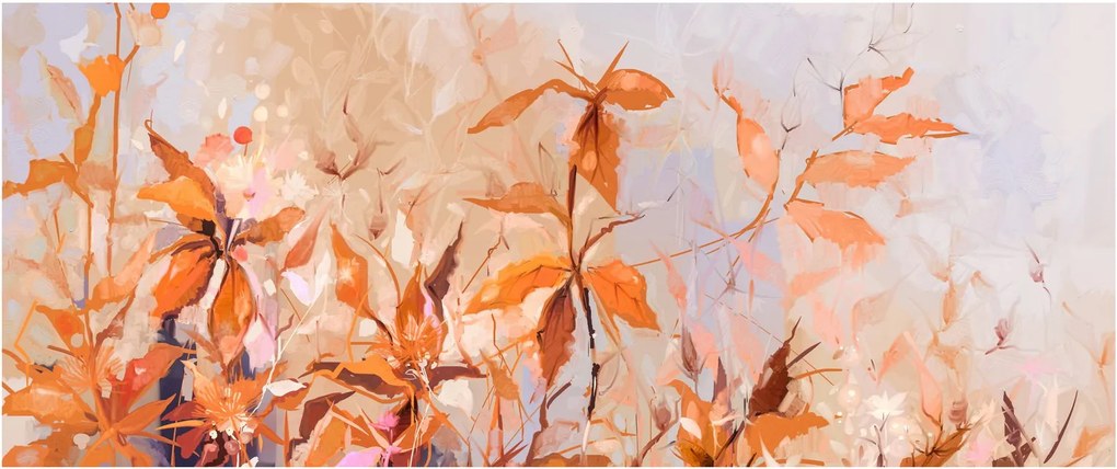 Tablou - Flori pictate (120x50 cm)