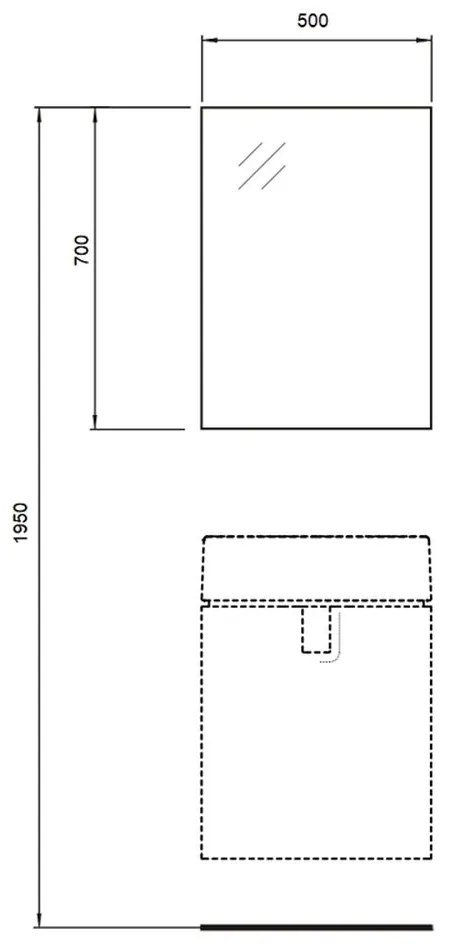 Oglinda baie 50 cm cu rama metalica Kolo Geberit Group,Twins 500x700 mm