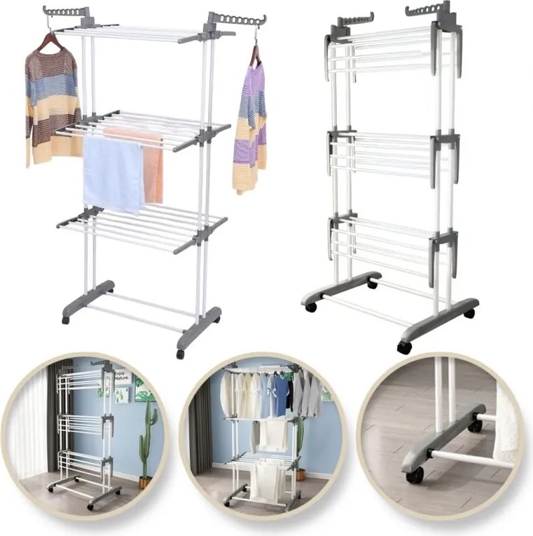 OFERTA Uscator de rufe DRYMAX 75x126 cm, alb clasa a II-a