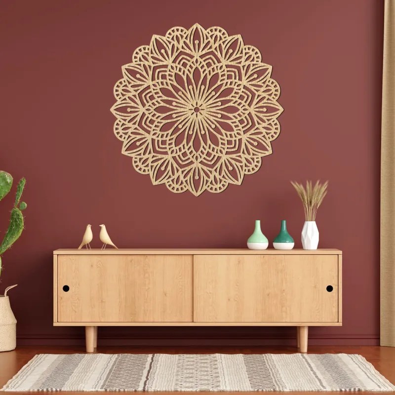 SENTOP | Mandala din lemn pe perete, esență florală | ESSENTIA