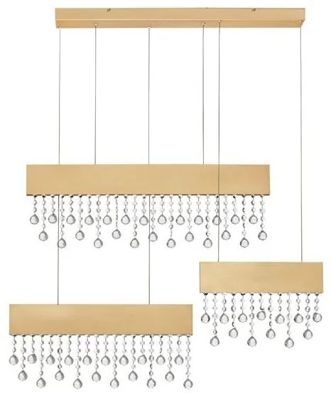 Lustra LED suspendata stil elegant CRISTA aurie