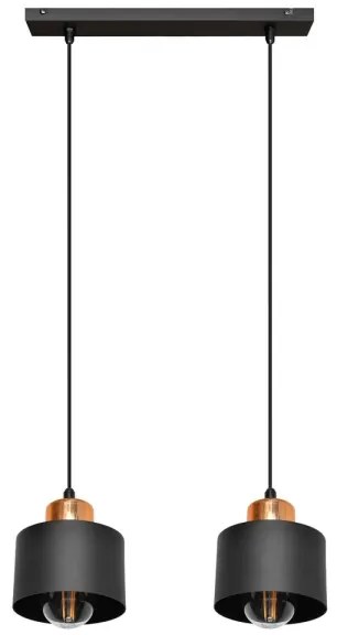 Lustră pe sfoară EDISON 2xE27/15W/230V