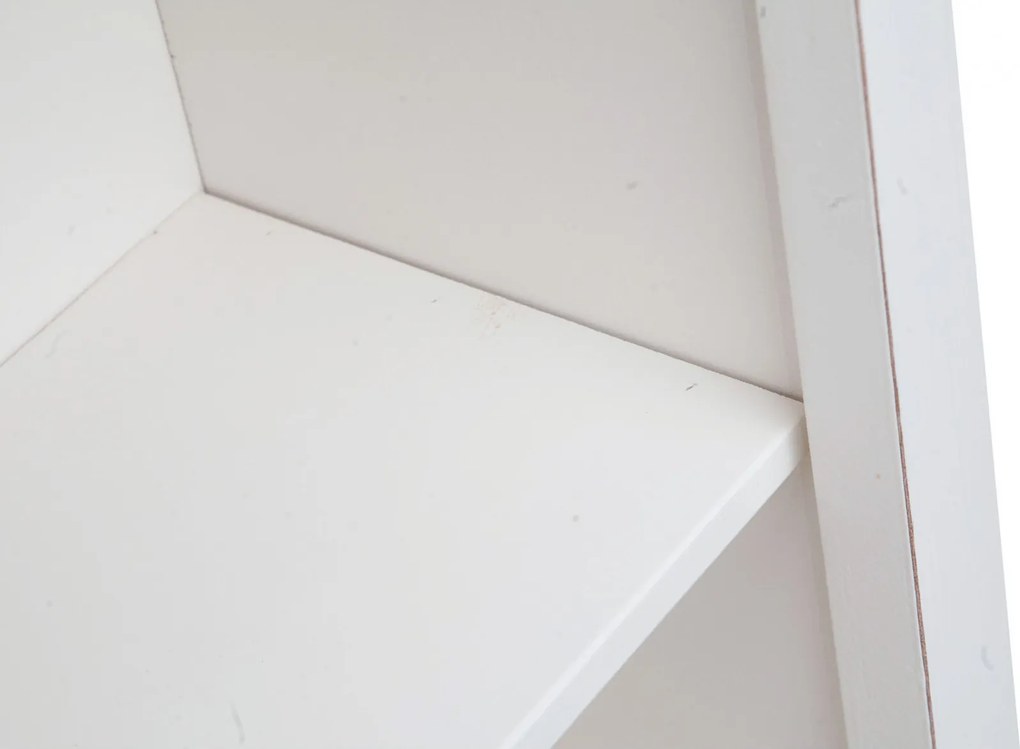 Vitrina mica, L68 25 H98 cm, alb antic, lemn masiv