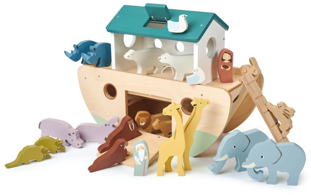Tender Leaf Toys - Arca lui Noe din lemn - Noah's Shape Sorter Ark