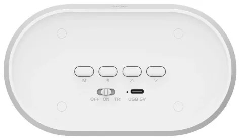 Lampă de noapte LED reglabilă cu ceas KAJA LED/1,3W/5V 3000K