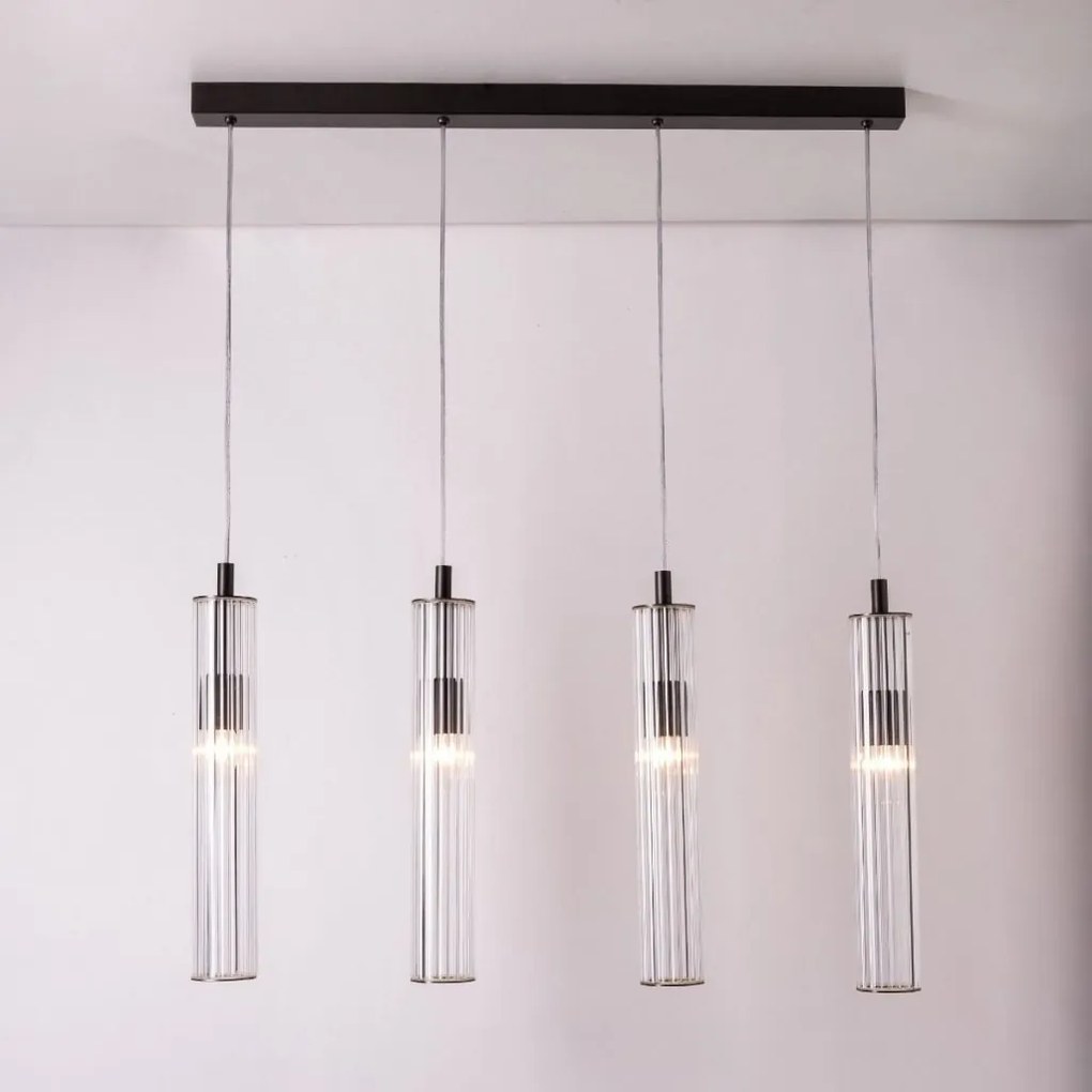 Lustra cu 4 pendule design modern ARIA titan periat