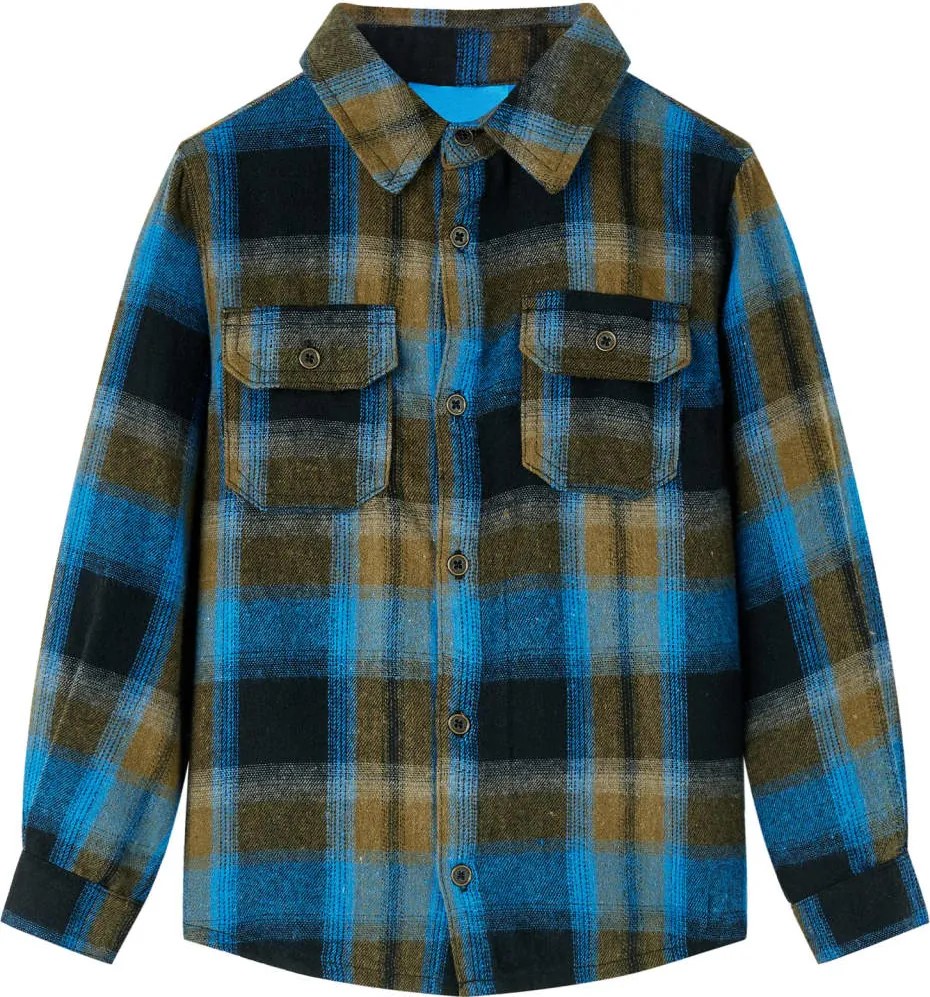 vidaXL Cămașă pentru copii cu guler întors, 140