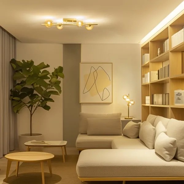 Lustră LED aplicată Brilagi MILLA 4xG9/3W/230V auriu