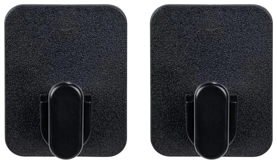 Cârlige negre 2 buc. autoadezive din plastic Parma – Allstar