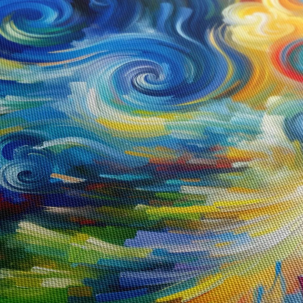 Tablou vârtej abstract de culori