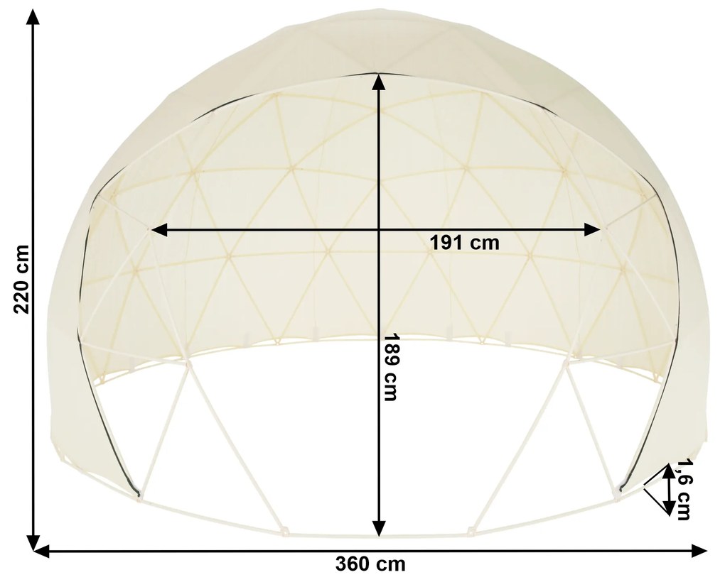 Pavilion de grădină, versiune vară / iarnă, 3,6x2,2m, IGLU