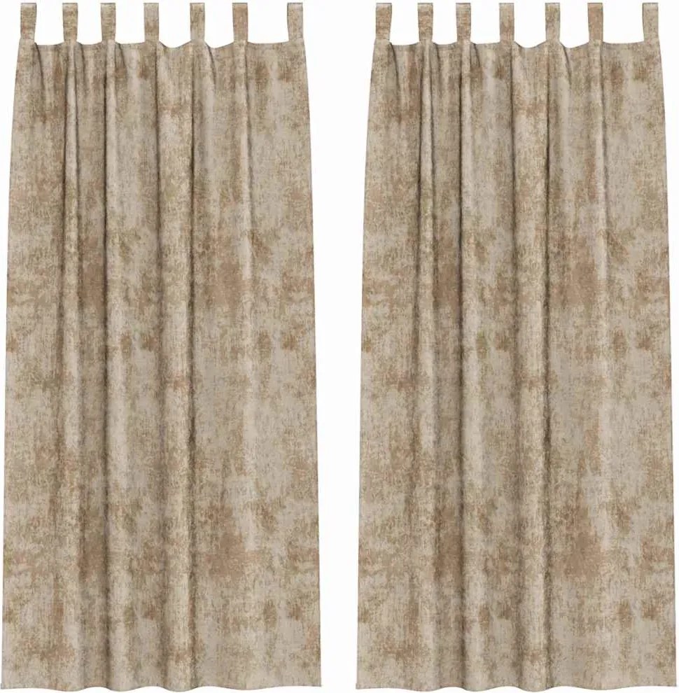 vidaXL Cortine din catifea 2 pcs Șampanie 260 x 140 cm Catifea