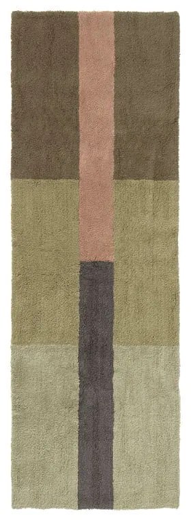 Covor tip traversă țesut manual din lână 80x230 cm Chroma Dusty Pink – Lorena Canals