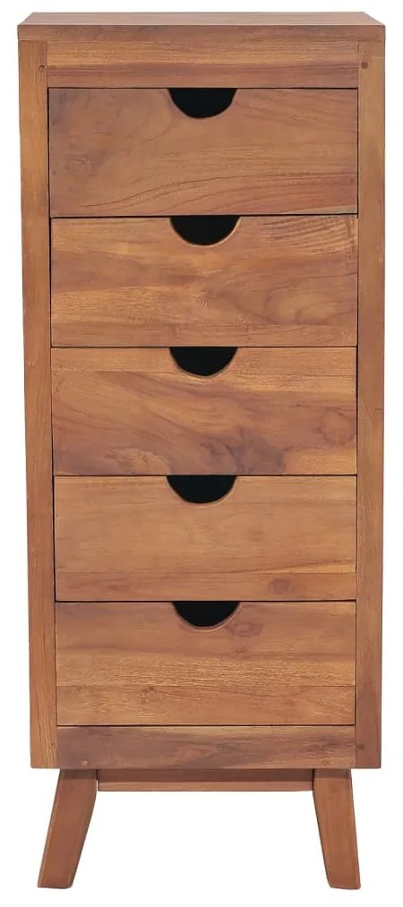 332858 vidaXL Servantă cu 5 sertare, 40x30x100 cm, lemn masiv de tec