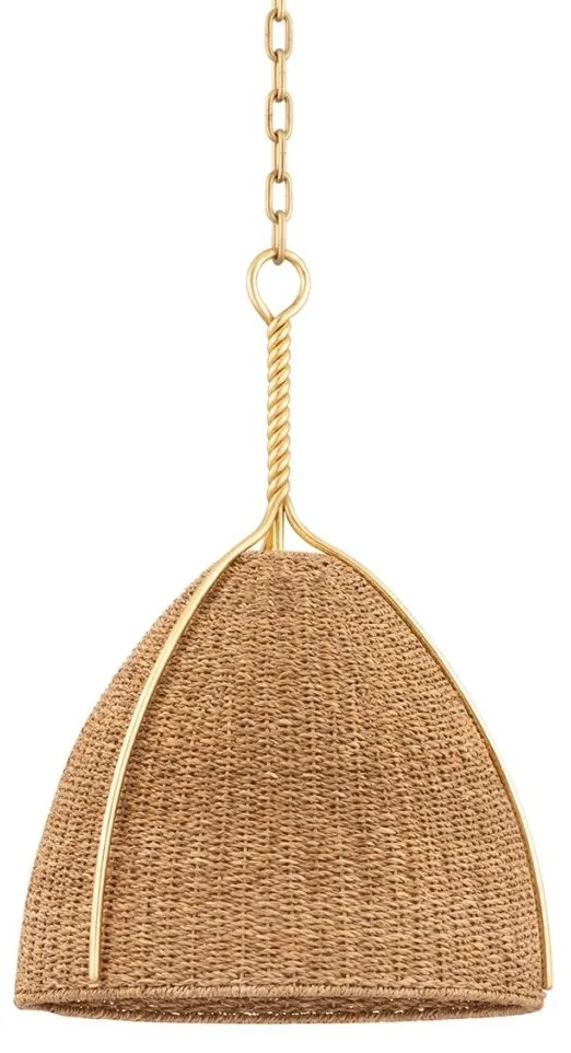 Lustra Suspendata din Franghie Lampakanai, Design Lux, auriu, Woodlawn
