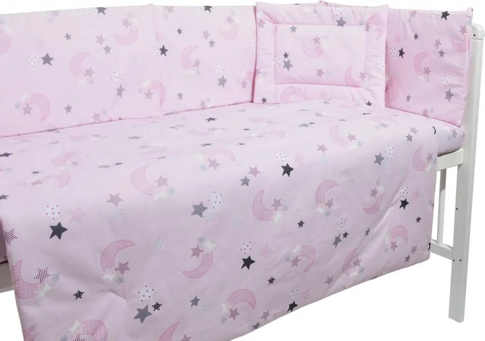 Lenjerie patut cu 5 piese Pink Moon Dark