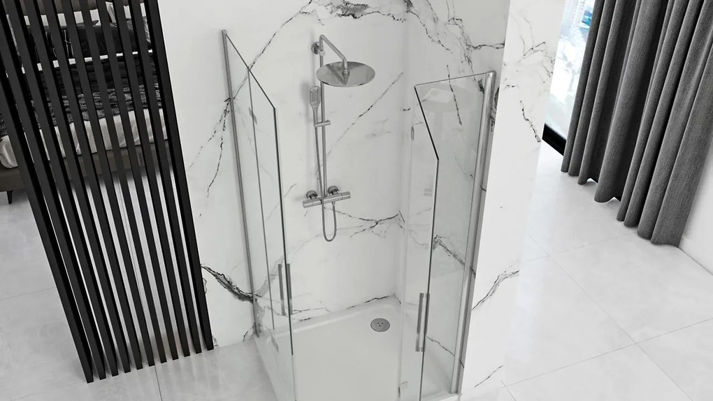 Cabina dus Rea Molier Chrome Double 100x100