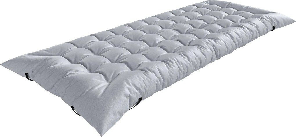 Outsunny Saltea de camping pliabilă 8 cm cu husă antiderapantă și chingi pentru camping 200 x 80 cm Gri deschis | Aosom Romania