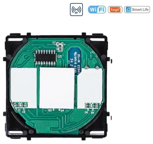 Modul intrerupator tactil simplu WiFi&amp;RF cu NUL optional