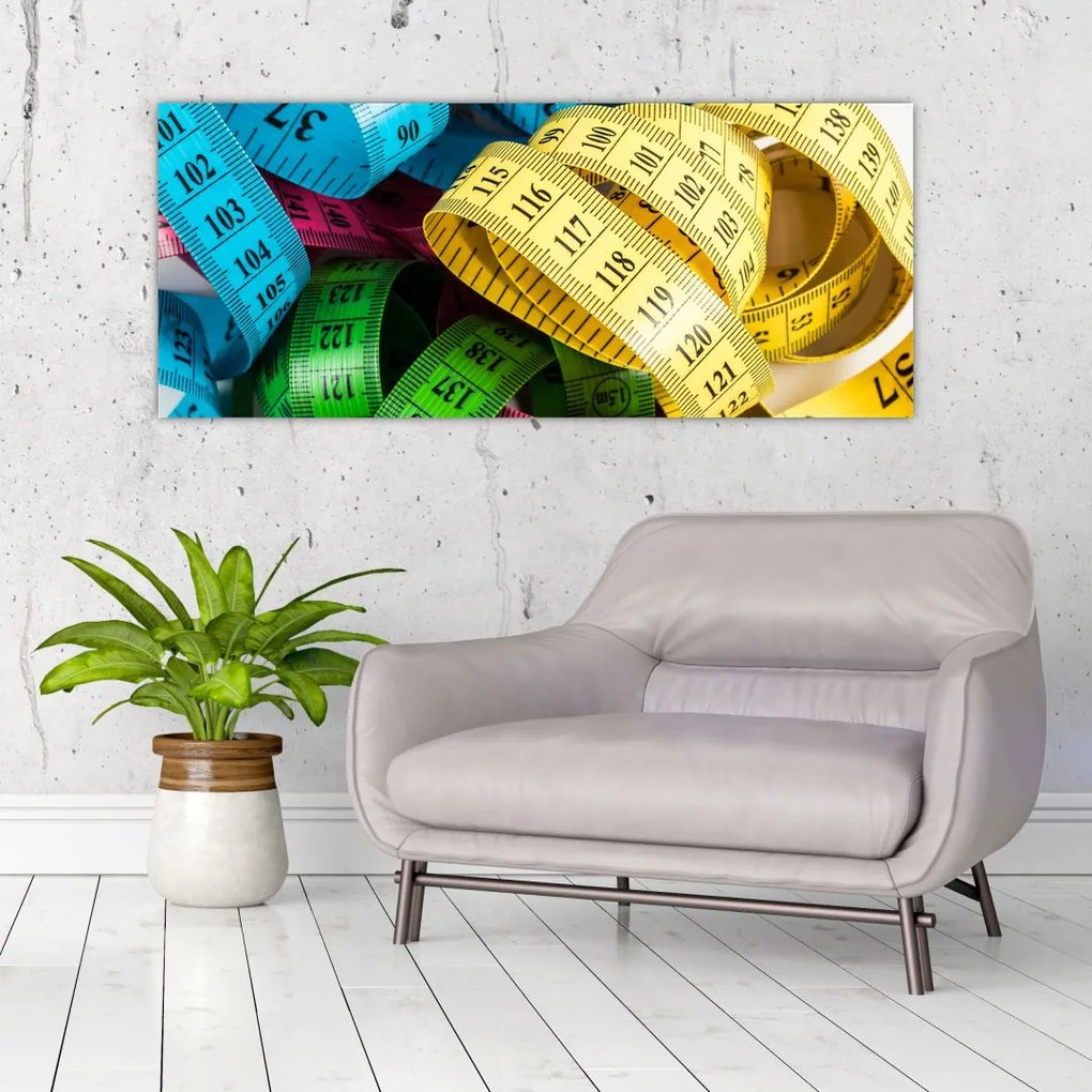 Tablou cu metri colorați (120x50 cm)