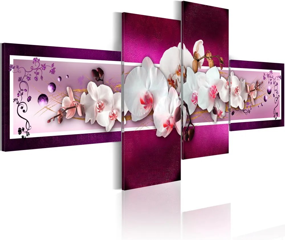 Tablou Bimago - Romantic orchids 100x45 cm