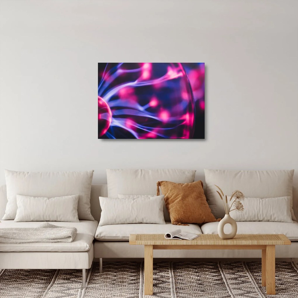 Tablou pe sticlă abstract mov (70x50 cm)