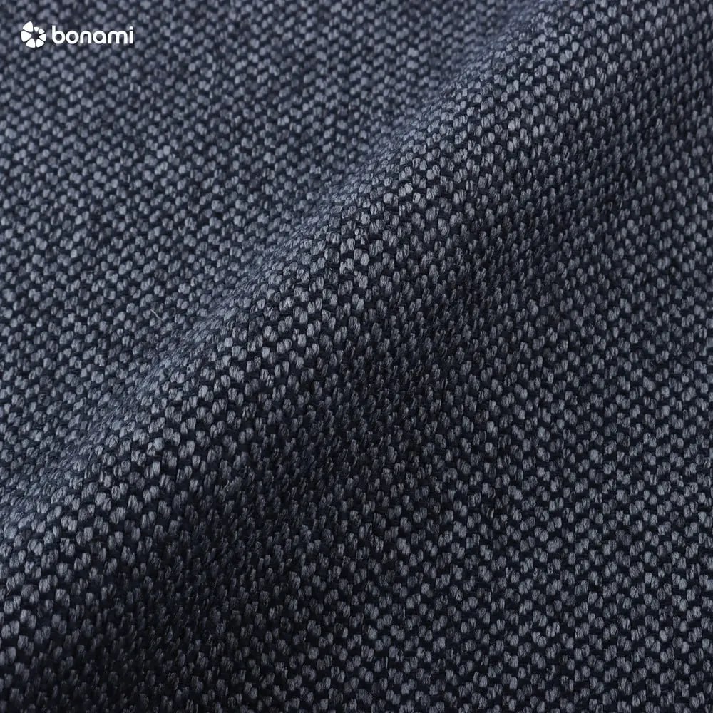 Pat matrimonial albastru închis tapițat cu spațiu de depozitare și somieră 200x200 cm Arendal – Cosmopolitan Design