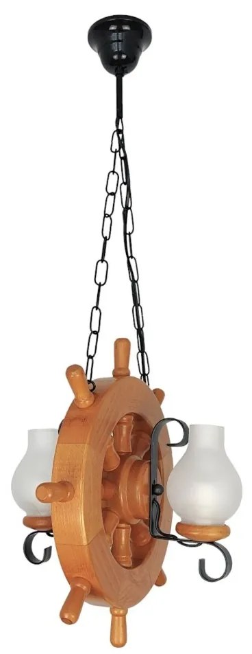 Lustra in stil marinaresc fabricata manual din lemn Timona WOOD-TI-SP2