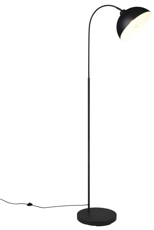 Lampadar negru cu abajur din metal (înălțime 170 cm) Sierra – Trio
