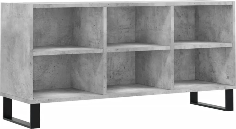 vidaXL Comodă TV, gri beton, 103,5x30x50 cm, lemn compozit