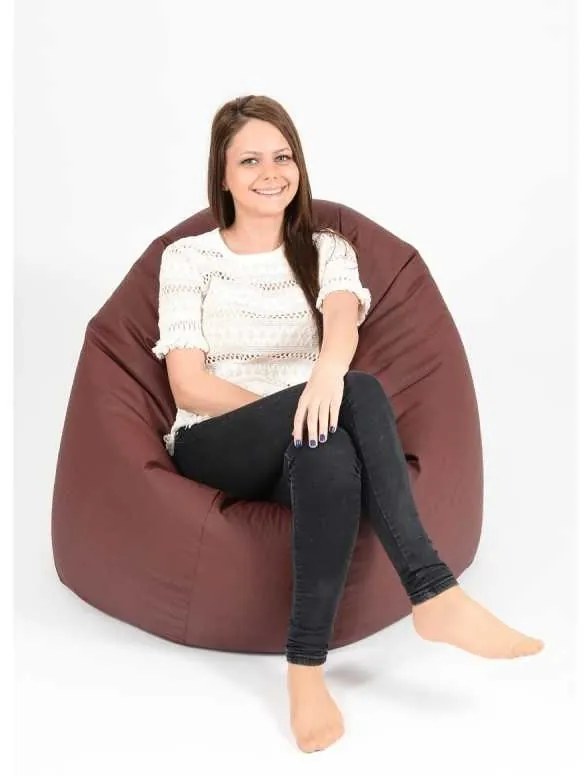 Fotoliu Relaxo XL , Material Piele ecologica - Burgundy