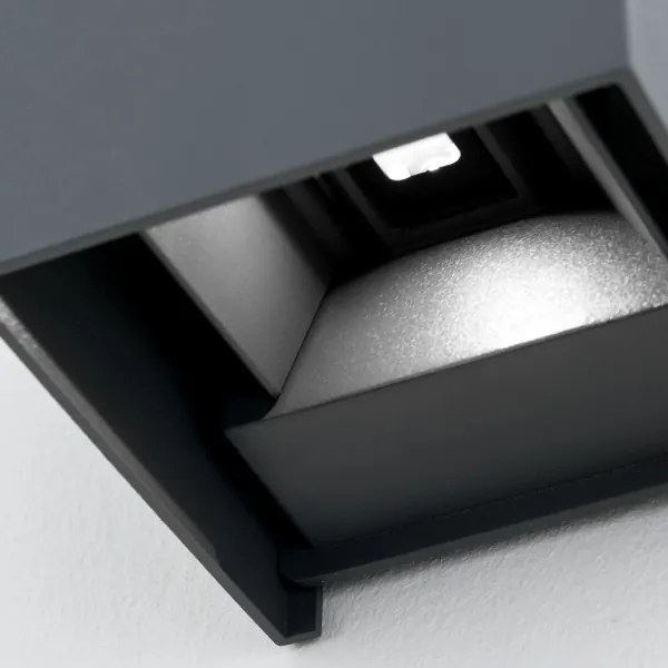Aplică LED de exterior Orion AL 11-1192 CUBE 2xLED/3W/230V IP54 antracit