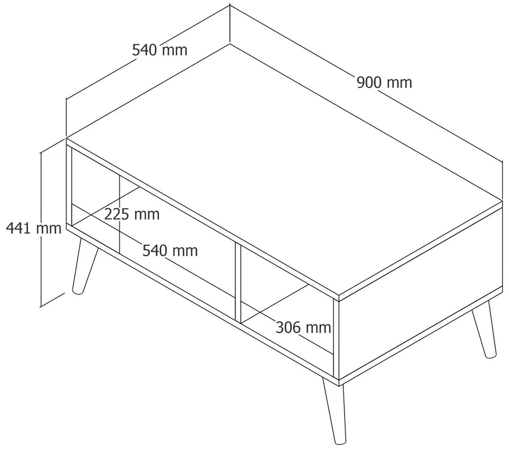 Masă de cafea Exxen Oak