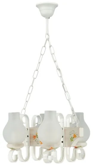 Brilagi - Lustru cu lanț QUEEN 4xE14/40W/230V fag/crem