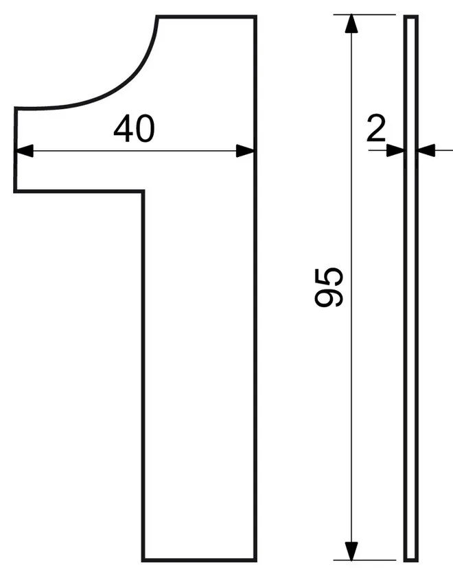 Numărul casei 1", RN.95L, negru"