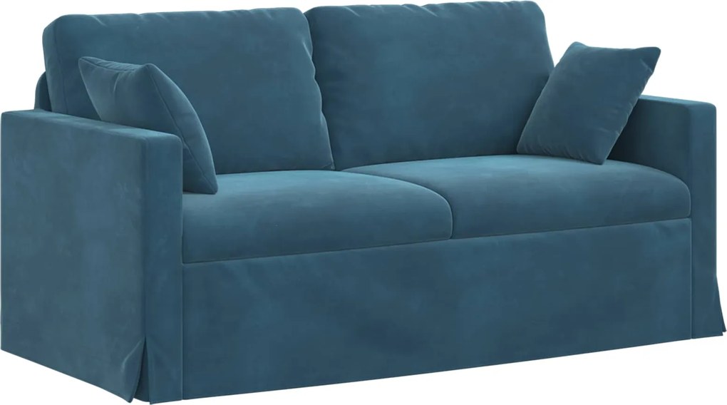 vidaXL Canapea albastru 158 x 78 x 80 cm Catifea