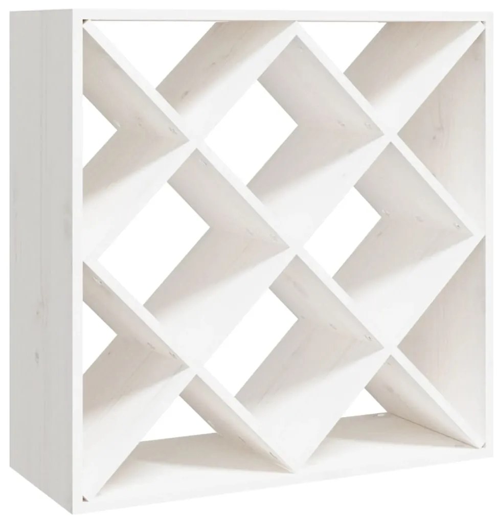 821543 vidaXL Dulap de vinuri, alb, 62x25x62 cm, lemn masiv de pin
