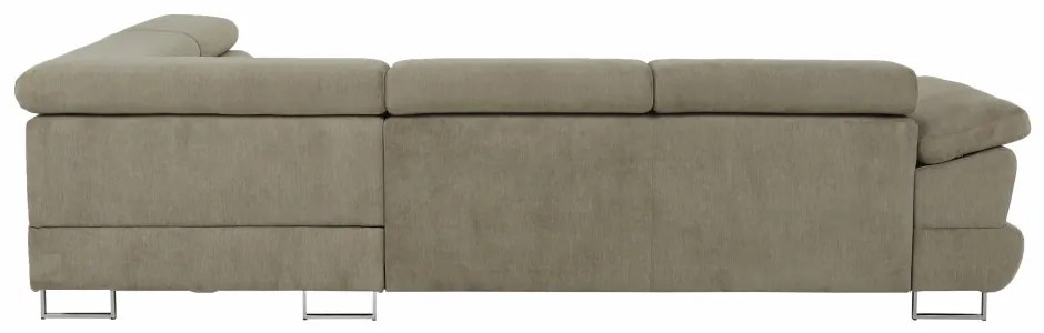 Colţar, model D, material melir gri deschis, BUTON P