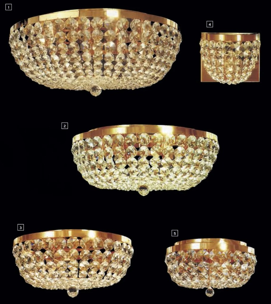 Aplica de perete cristal Schöler design de lux Sheraton, 24K gold plated