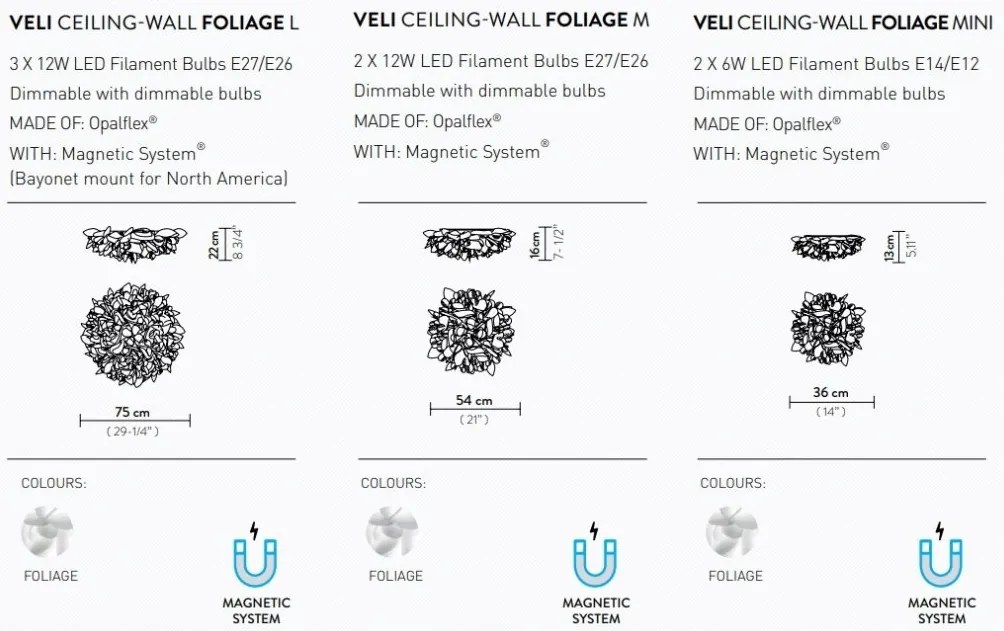 Plafoniera/ Aplica de perete design unicat realizat manual Veli Frunze L, 75cm