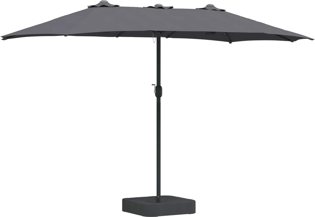 vidaXL Parasol de Grădină Antracit 385 x 209 x 244 cm Poliester