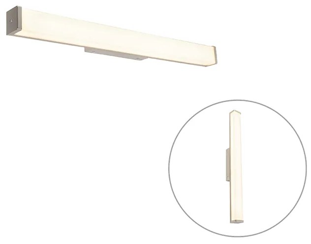 Lampa de perete moderna pentru baie din otel 62 cm IP44 - Cascada