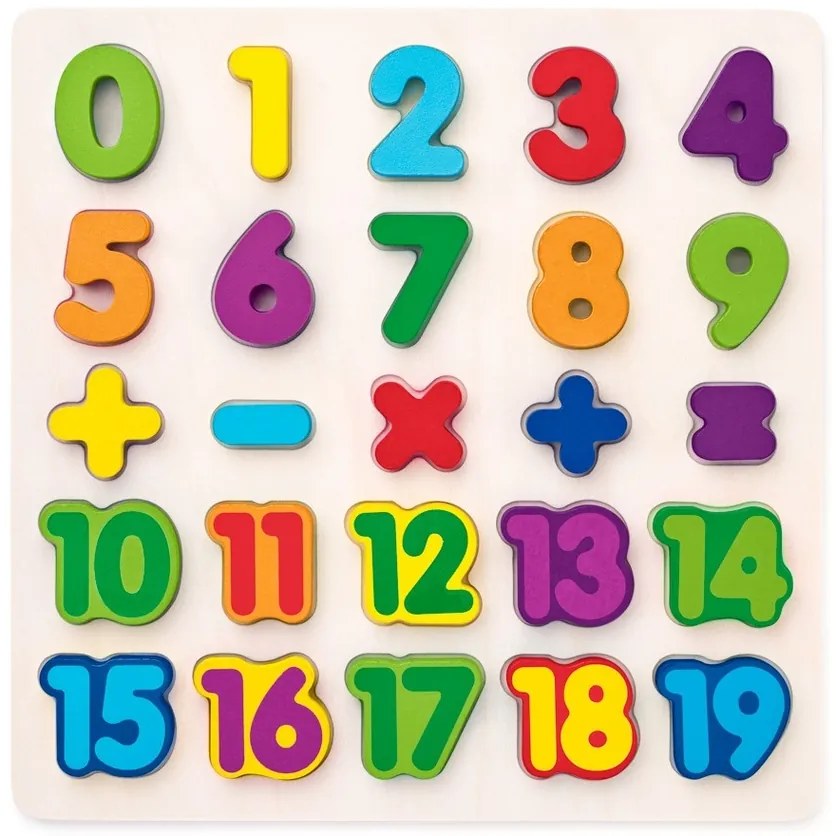Woody Puzzle pe bord Cifre