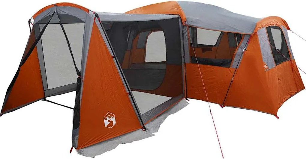 vidaXL Familia Corturilor 20-Persoana cu acoperiș Gri și Portocalie