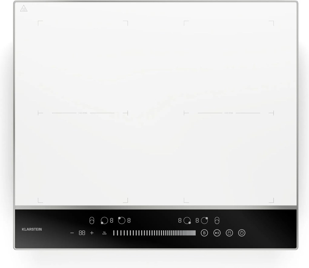 Klarstein DualTone Flex Plită cu inducție, Zonă Flex, Afișaj LED, Control prin glisoare, 7200 W