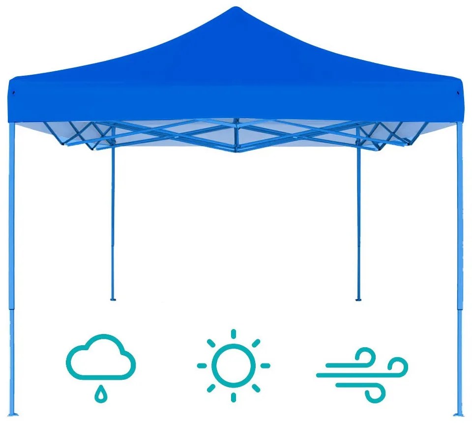 Pavilion pliant 2,9x2,9m-albastru