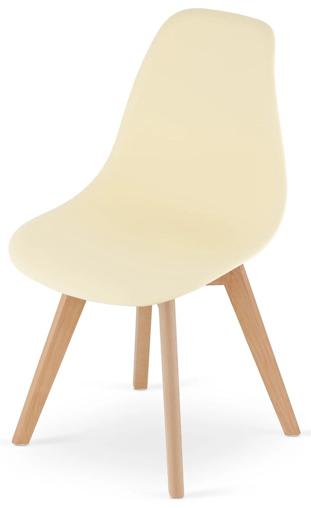 Scaun KITO crem cu picioare din fag