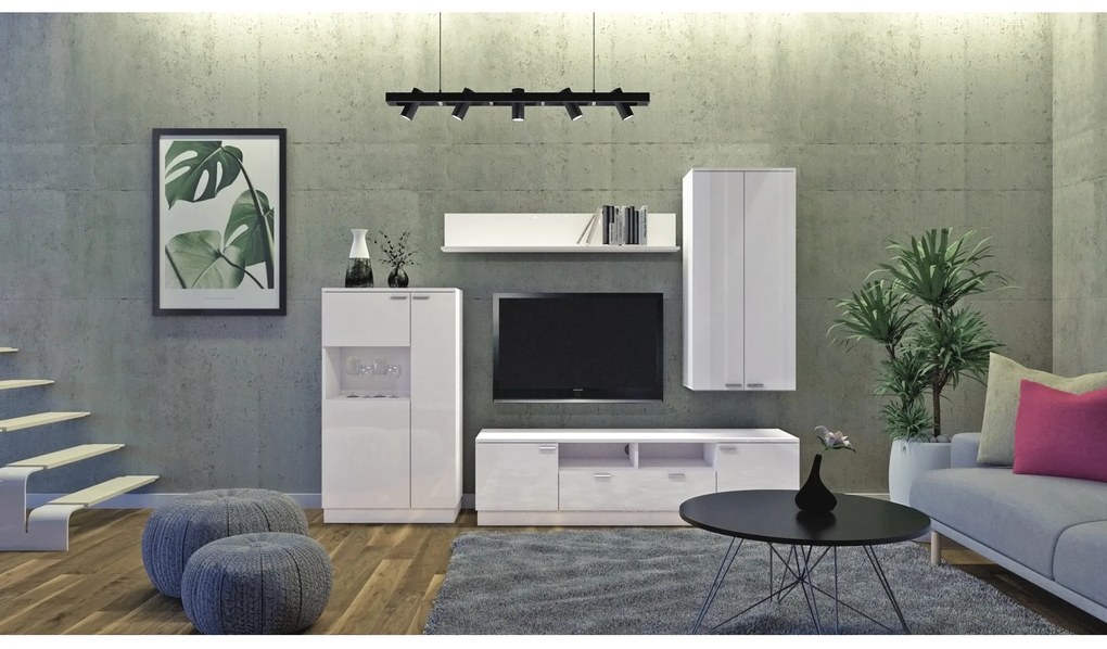 Mobilier living Kerimov (alb ultra lucios). 1082824